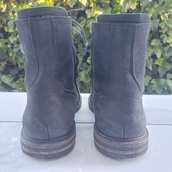 All SAINTS Dual Zipper Suede Combat Boots Men's Size 45 Black MSRP $285 - Picture 5 of 11